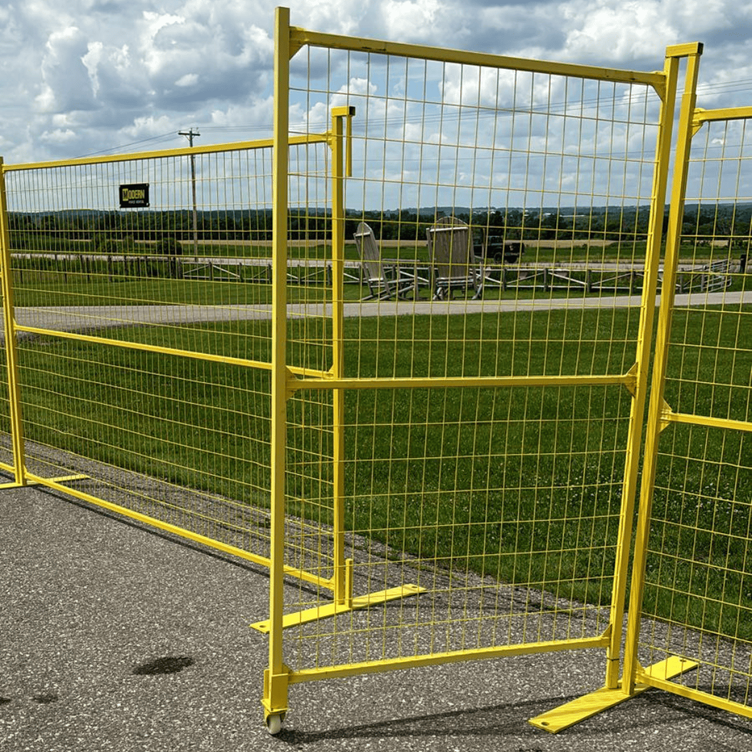 6 foot temporary fence with gate 2 - Modern Fence Rental