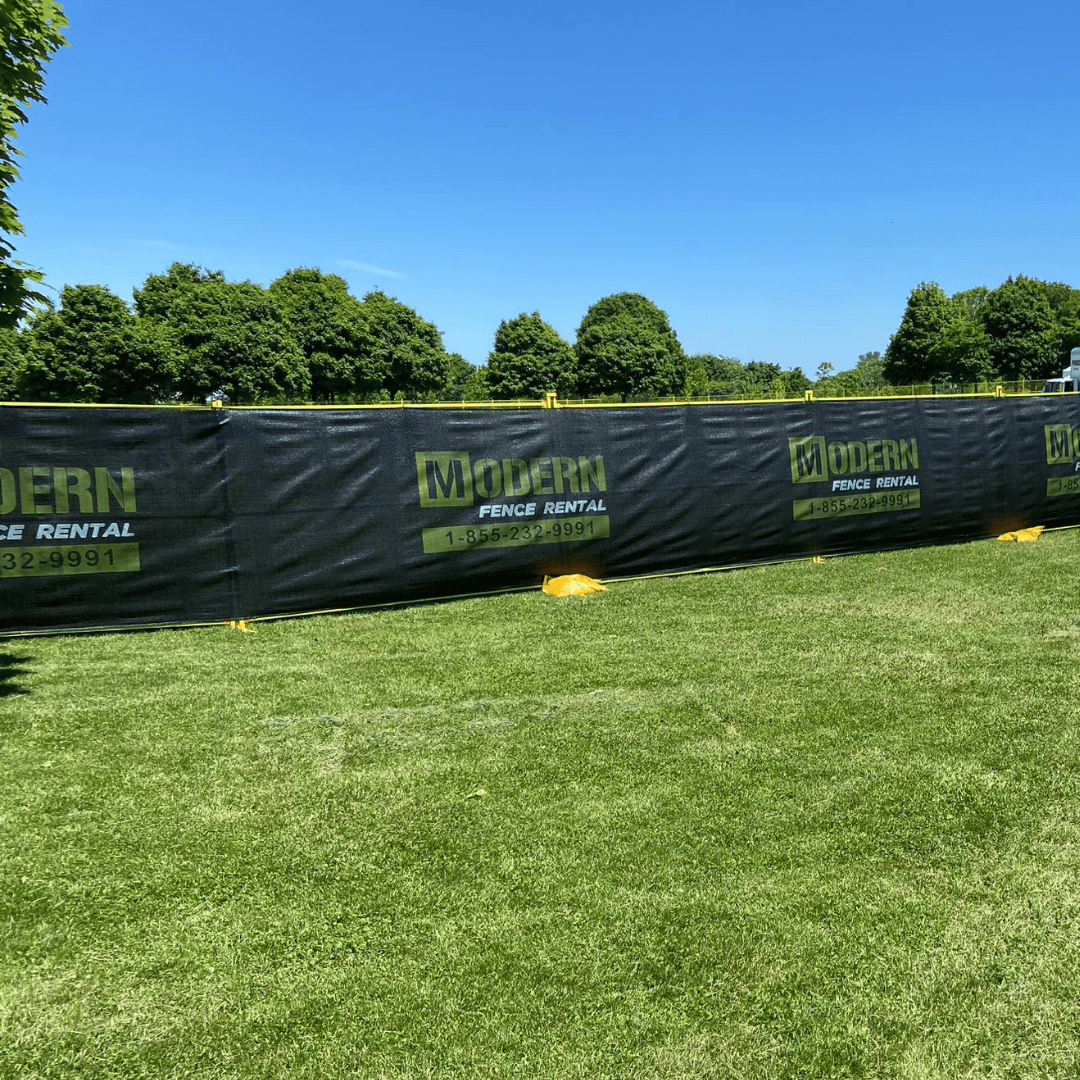 Privacy Screening for temporary fence rental - Modern Fence Rental