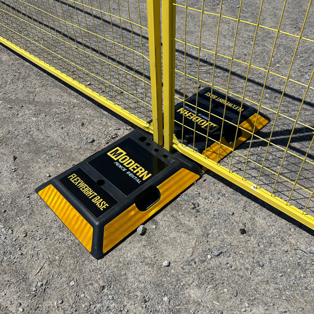 Flexweight Foot base for temporary fence rentals